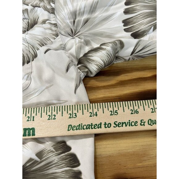 Hilo Hattie Hawaiian Shirt Mens Size M Leaf Palm Short Sleeve Button Up Silk - Picture 4 of 12